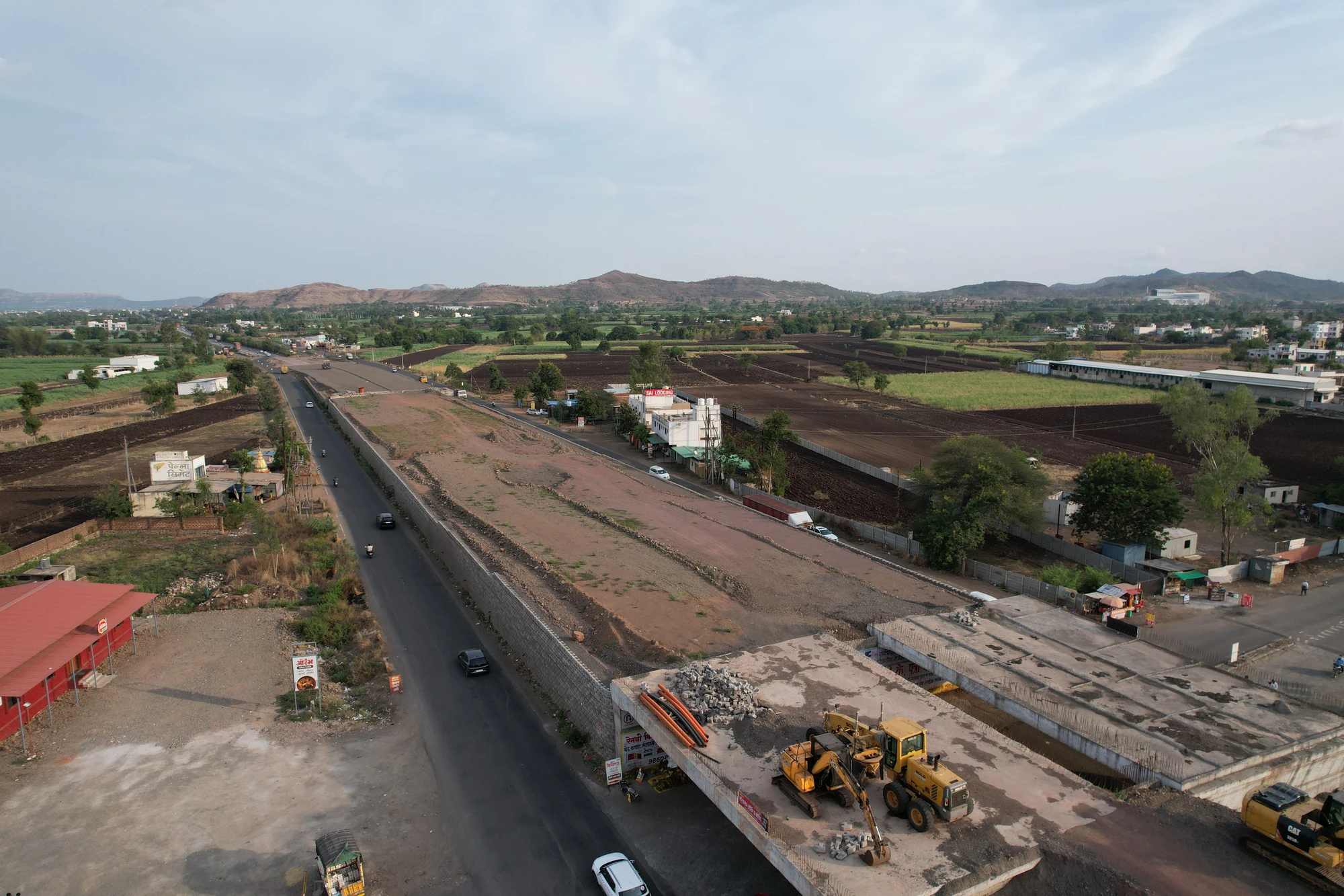 Earthworks beside an active carriageway