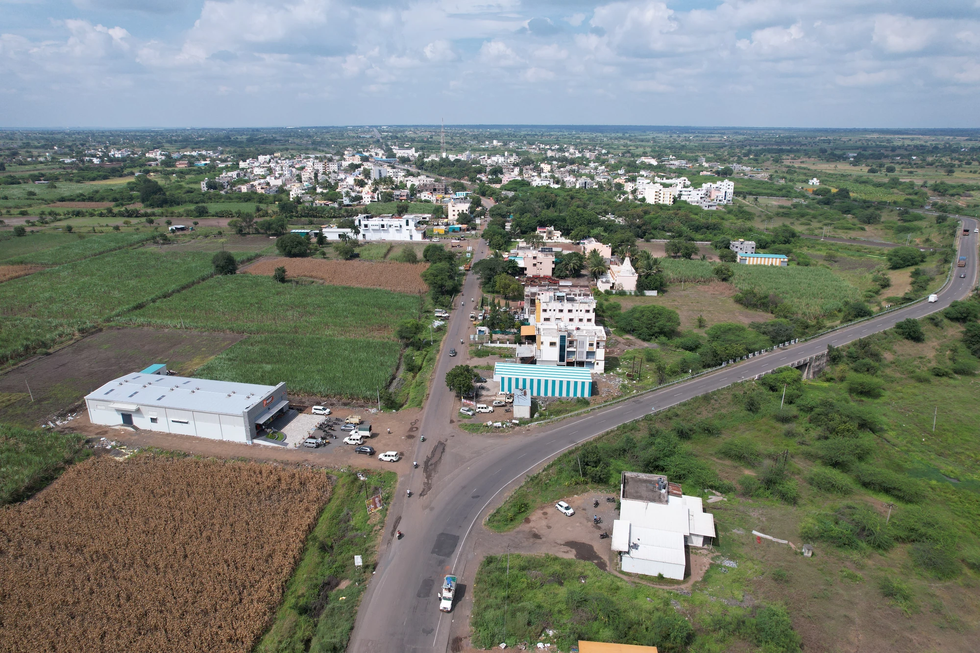 Road junction and adjoining development