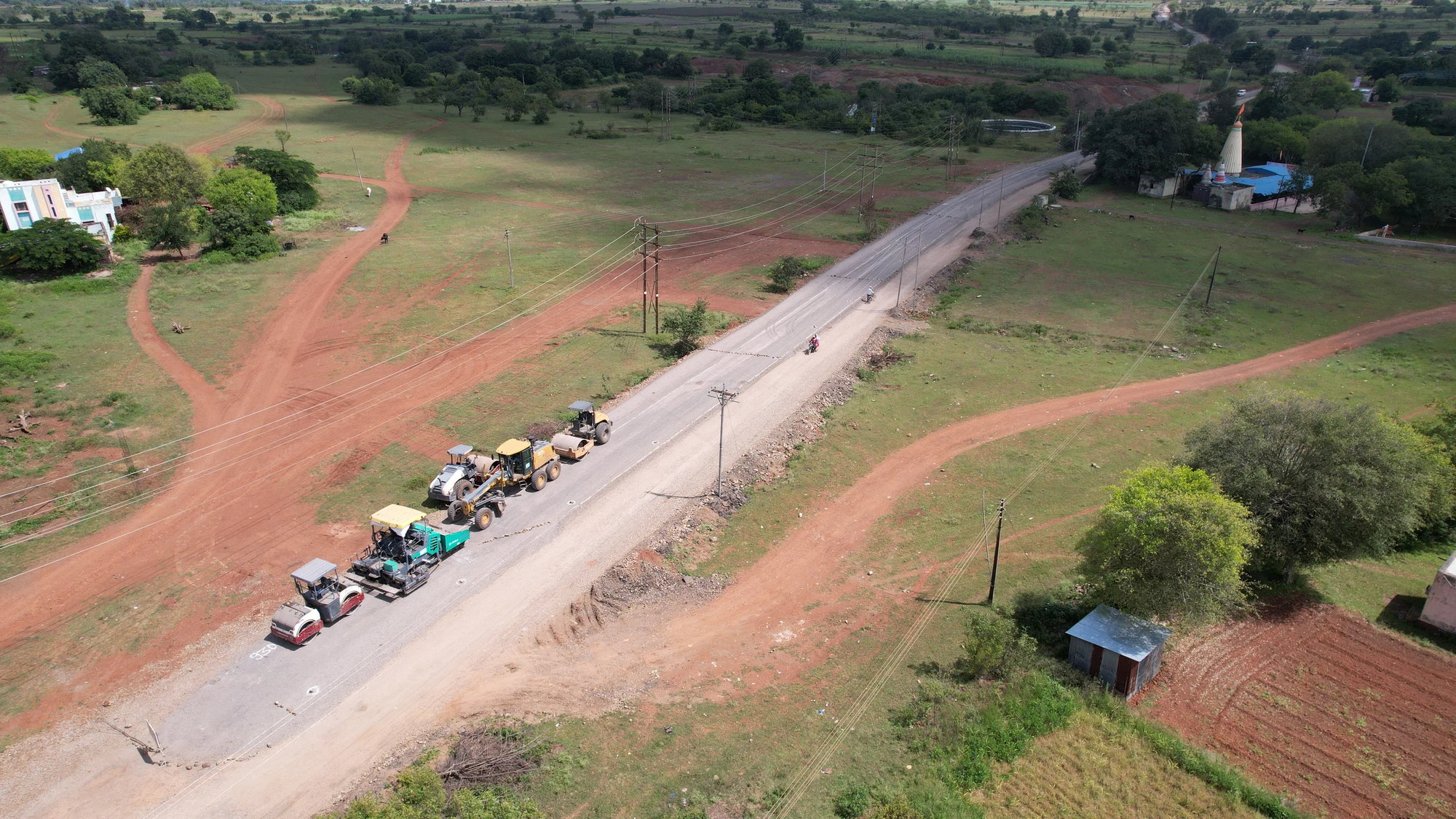 Construction equipment beside the road