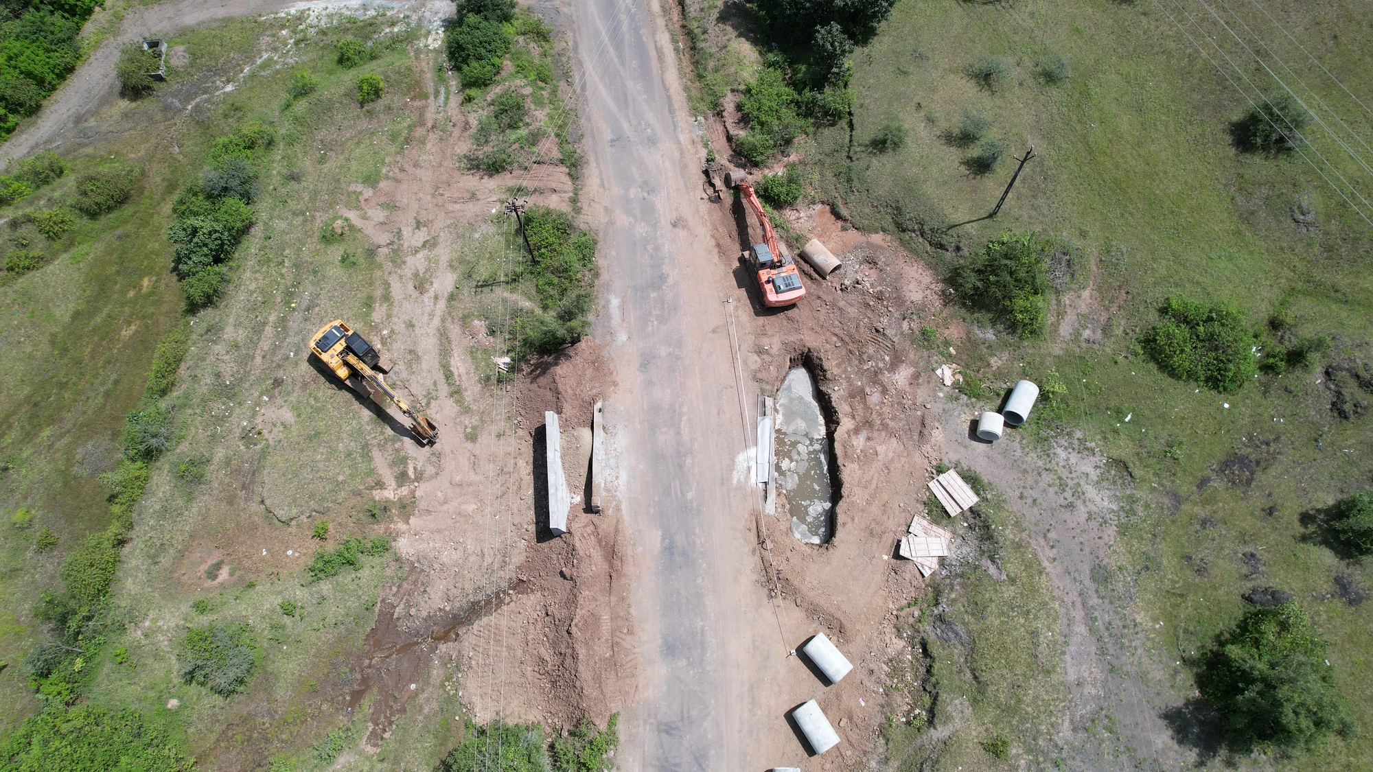 Road widening and drainage works