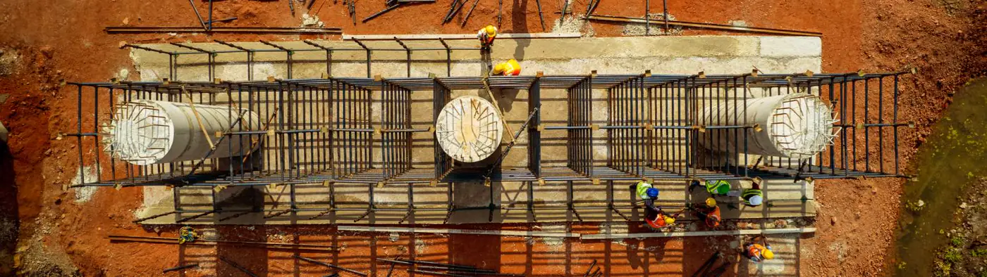 Precast UHPFRC segments on site